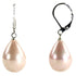 Mother of pearl parel oorbellen met zalm kleurige parel en zilver edelstaal | Polly