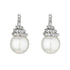 Witte mother of pearl parel oorbellen met stras steentjes | Filou