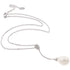 Witte mother of pearl parelketting met stras steentjes | White Dangling Pearl