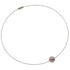 Oud roze mother of pearl parelketting aan spang | Wire Shiny Ball Pink