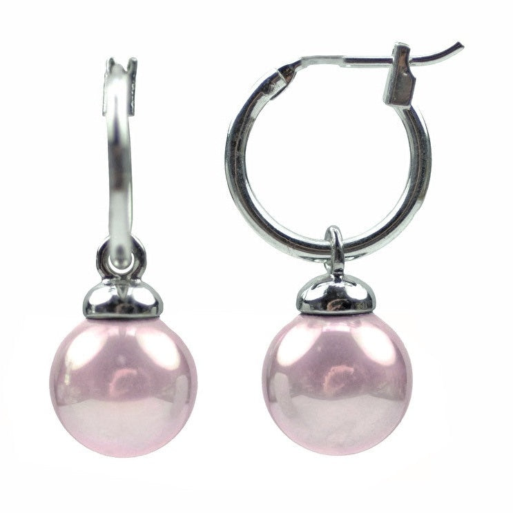 Roze parel oorbellen, oorringen met roze parel | Little Hope Old Pink