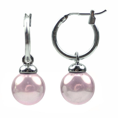 Roze parel oorbellen, oorringen met roze parel | Little Hope Old Pink