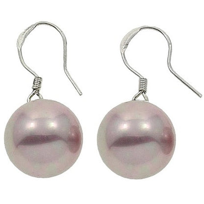 Roze parel oorbellen | Shiny Ball Pink
