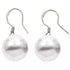 Witte mother of pearl parel oorbellen | Shiny Ball White