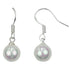 Witte mother of pearl parel oorbellen met sterling zilver 925 | Shiny White