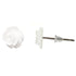 Witte parelmoeren oorknoppen in bloem vorm met sterling zilver | White Shell Flower 10 mm