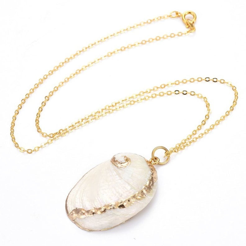 Parelmoeren schelpen ketting met witte schelp en goud edelstaal | set White Shell Gold