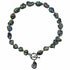 Donker blauw gekleurde parelmoeren schelpen ketting | Shell AB Blue