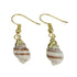 Schelpen oorbellen met kleine schelp en goud edelstaal | Little Ribbed Shell Gold