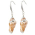 Schelpen oorbellen met wit en beige schelp met zilver edelstaal | Seashell Silver