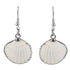 Witte schelp oorbellen met zilver edelstaal | White Cockel Shell Silver
