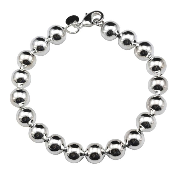 Verzilverde armband met bollen | Molly