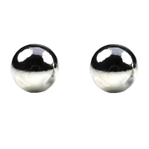 Verzilverde oorknopjes, vooraanzicht | Molly