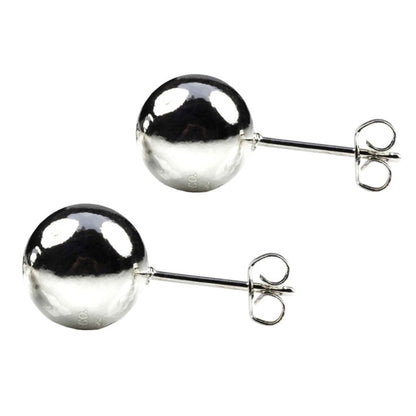 Verzilverde oorknopjes, zijaanzicht | Molly