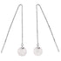 Lange edelstenen oorbellen met maansteen en sterling zilver (925) | Moonstone Chain