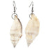 Schelpen oorbellen met witte schelp en sterling zilver (925) | Big Trumpet Shell White