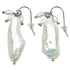 Witte zoetwater parel oorbellen met witte biwa parel met sterling zilver (925) | Biwa Bold