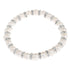 Wit zoetwater parel armband met stras steentjes, elastisch | Bling Pearl