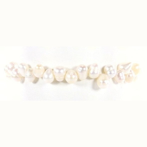 Wit zoetwater parel armband met sterling zilver (925) op display | Bo
