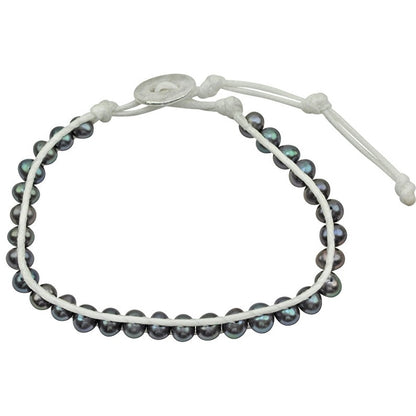 Zoetwater parel armband met blauw-paarse parels | Britney