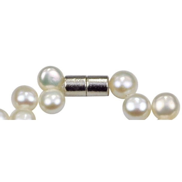 Magneetslotje van wit zoetwater parel armband | Ganty