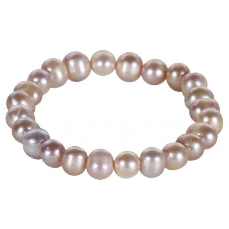 Zoetwater parel armband Round Pink