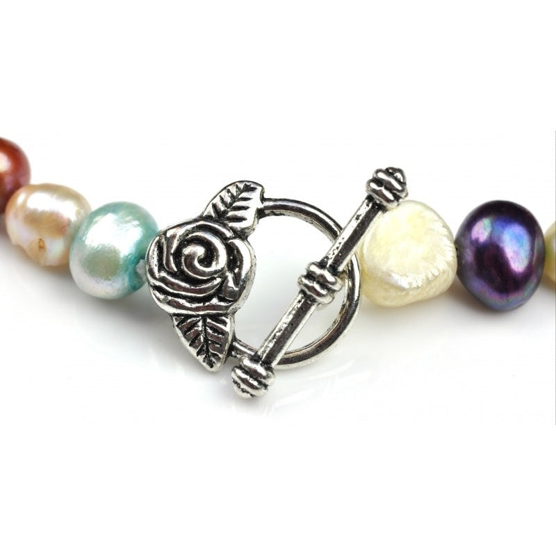 Slotje van zoetwater parel armband met bont gekleurde parels | Sparkling Color