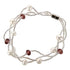 Wit zoetwater parel armband met oud roze facet geslepen kristallen en magneetslotje | Twine Pearl Purple Crystal