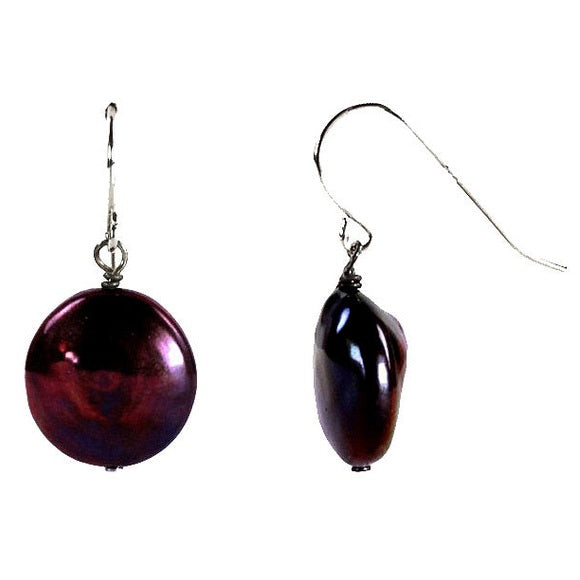 Zoetwater parel oorbellen met zwart bruin paarse parels en sterling zilver (925) | Coddy