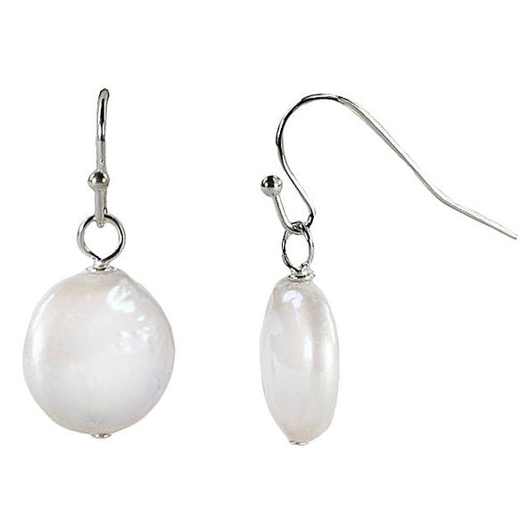 Witte zoetwater parel oorbellen met sterling zilver (925) | Colly