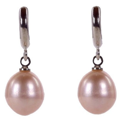 Zoetwater parel oorringen met roze parels en zilver edelstaal | Pente