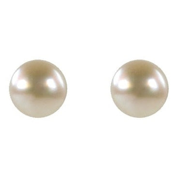 Kleine zoetwater parel oorknopjes met witte parel | Petite White