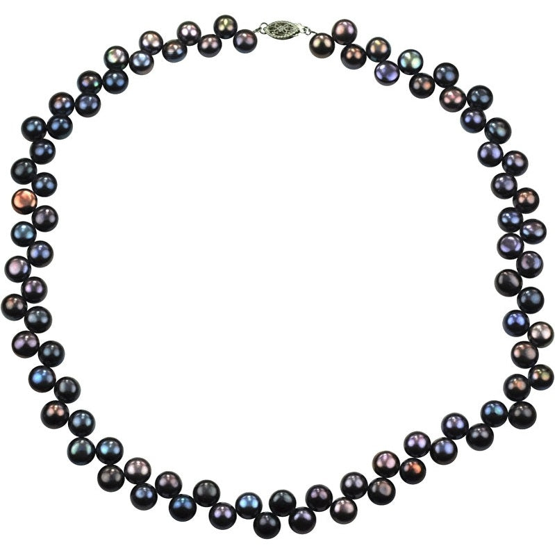 Zoetwater parelketting met blauw paarse parels | Gent