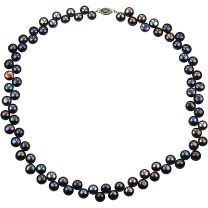 Zoetwater parelketting met blauw paarse parels | Gent
