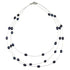 Zoetwater parelketting met blauw zwarte parels in 3 rijen | Jill Black