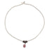 Zoetwater parelketting met roze parel hanger aan wit satijnen koord | Pink Coin White Cord