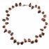 Zoetwater parelketting met witte en rood bruine parels en sterling zilveren slotje | Purple Lady