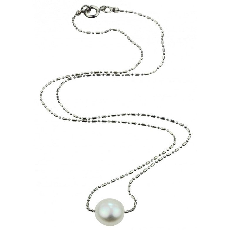 Zoetwater parelketting met witte parel | Solo White