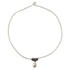 Zoetwater parelketting met witte parel hanger aan satijnen koord | White Coin White Cord