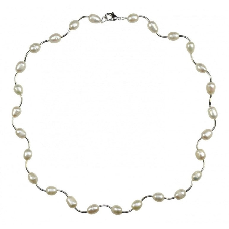 Witte parelketting Wiande 