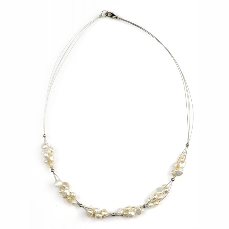 Zoetwater parelketting met witte parels en sterling zilver (925) | Winny