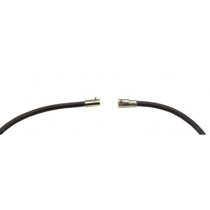 Slotje van zoetwater parelketting met witte parel hanger met stras steentje en zwart leer | Yvenne