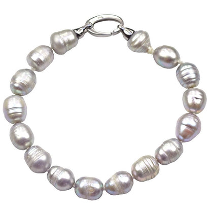 Grijs zoetwater parel armband, handgeknoopt | Ashley Grey