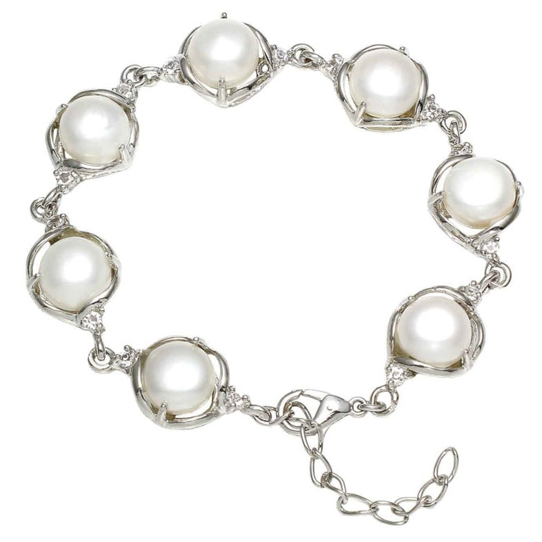 Wit zoetwater parel armband met grote witte parels | Berdina