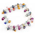 Zoetwater parel armband met bont gekleurde parels en kristal, elastisch | Colorfull Crystal