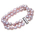 Roze zoetwater parel armband met 2 rijen | Frederique P