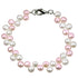 Zoetwater parel armband met witte en roze zoetwater parels en sterling zilveren slotje | Gonty