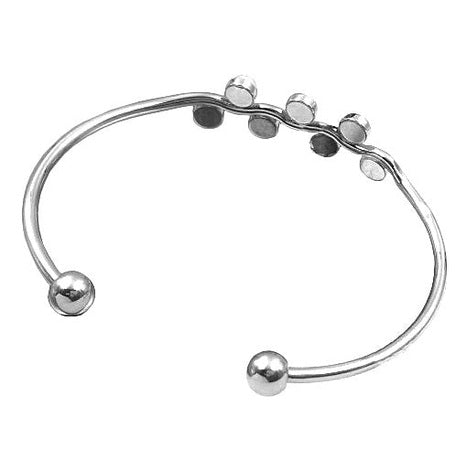 Wit zoetwater parel armband met zilver, achterzijde | Lindy Silver
