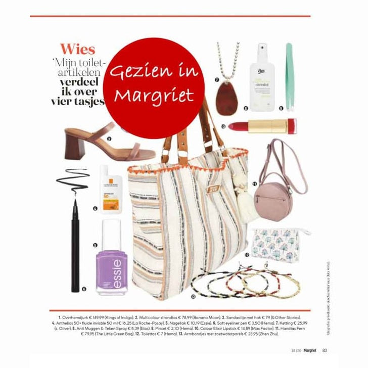 Wit zoetwater parel armband, gezien in tijdschrift Margriet | Mini Pearl Bead Gold