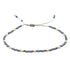Wit zoetwater parel armband met blauwe en gouden kraaltjes en schuifsluiting | Mini Pearl Bead Pursian Blue 